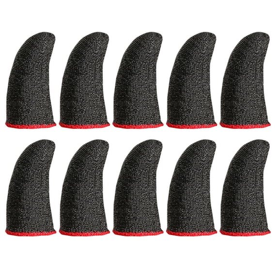 MERRYHAPY Black Breathable Finger Sleeves with Fiber for Gaming and Enhanced Dexterity,