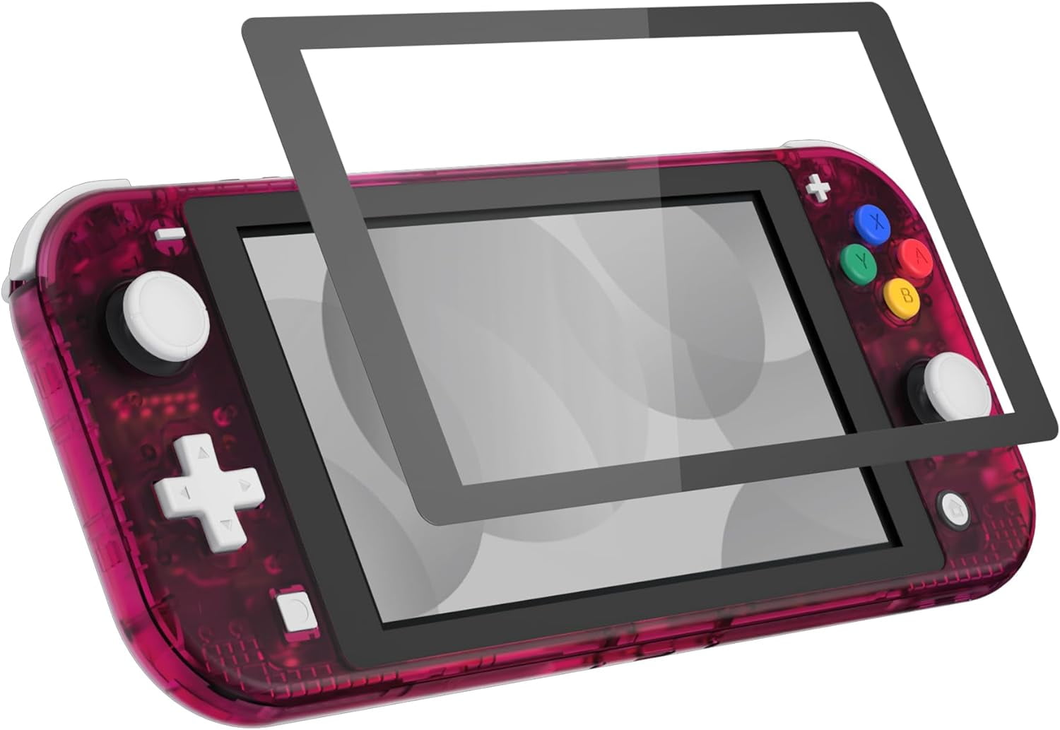eXtremeRate Clear Candy Pink DIY Replacement Shell for Nintendo