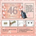 thumbnail image 4 of Happy 46th Birthday Rose Gold Banner Cheers to 46 Years Old Backdrop Confetti Balloons Theme Decor for Women 46 Years Old Pink Birthday Party Decorations Bday Supplies Background Favors Gift Glitter, 4 of 6