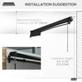 thumbnail image 6 of Outsunny&nbsp;10' x 8' Patio Retractable Awning Sunshade Shelter, Dark Gray, 6 of 9