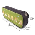 thumbnail image 3 of Lsque Bee Happy Sunflower Gnomes Printed Big Capacity PU Leather Pencil Case Large Pencil Pouch Stationery Pen Bag Pencil Holder for Teen, 3 of 6