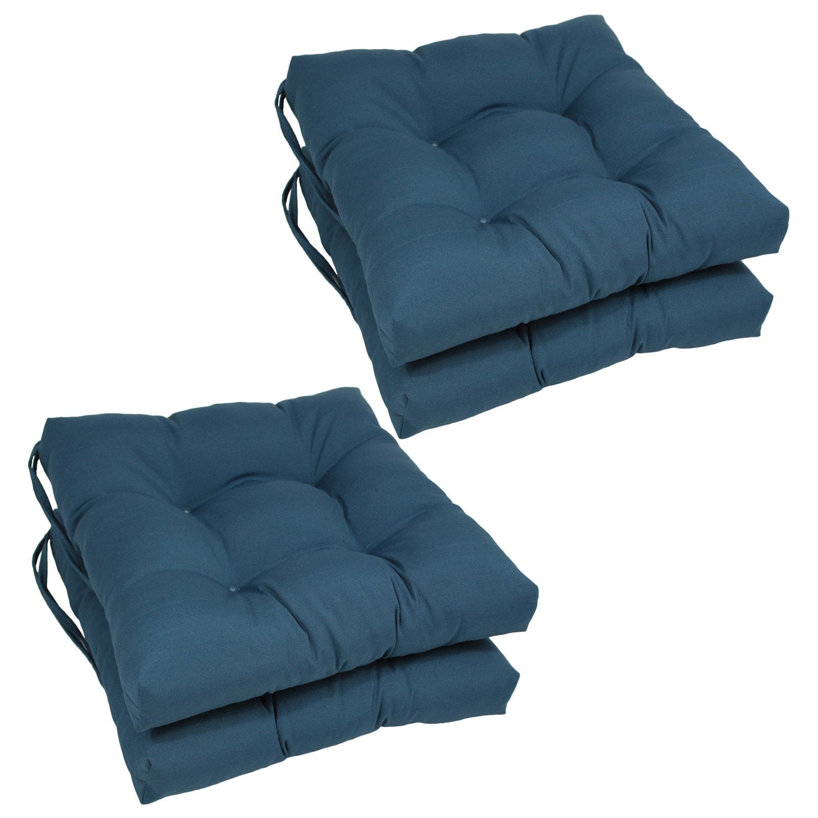 Blazing Needles Square 16 X 16 In Twill Dining Chair Cushions Set Of 