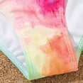 thumbnail image 4 of TOWED22 Girls Swimsuit V Neck Adjustable Straps Stylish Bikini with Cover Up 3 Piece Set Bathing Suits for Teen Girl(Pink,5-6 Y), 4 of 5