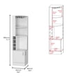 thumbnail image 4 of White Syrah Corner Bar Cabinet - 2 Shelves for Added Storage, 4 of 6