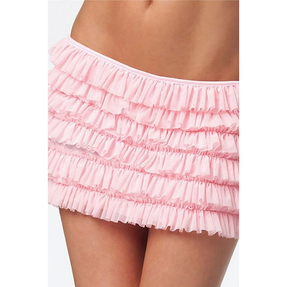 Pink Mesh Ruffle Skirt Pink
