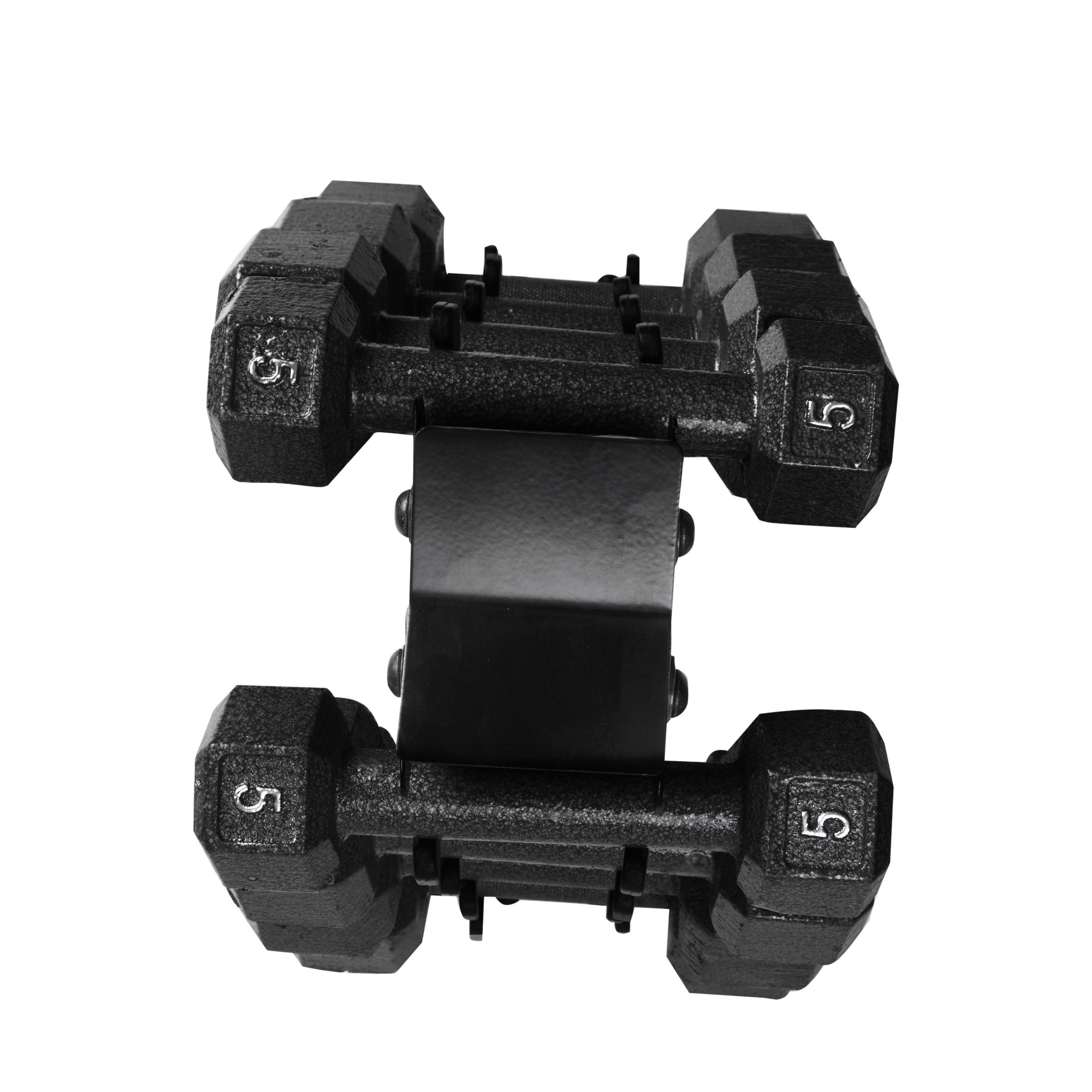 Cap Barbell 100 lb Cast Iron Hex Dumbbell Weight Set with Rack photo 8
