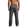 thumbnail image 4 of Rexolia Men's Sweatpants Straight Leg Open Bottom Soft Stretch Drawstring Waist Athletic Casual Dark Gray L, 4 of 4