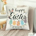 thumbnail image 6 of Moocorvic Easter Pillow Cover Spring Decor Easter Bunny Egg Florals Decorative Throw Pillow Cover Patio Sofa Cushion Pillowcase 18x18, 6 of 7