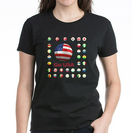 CafePress Womens Go USA, World Cup Soccer T-Shirt