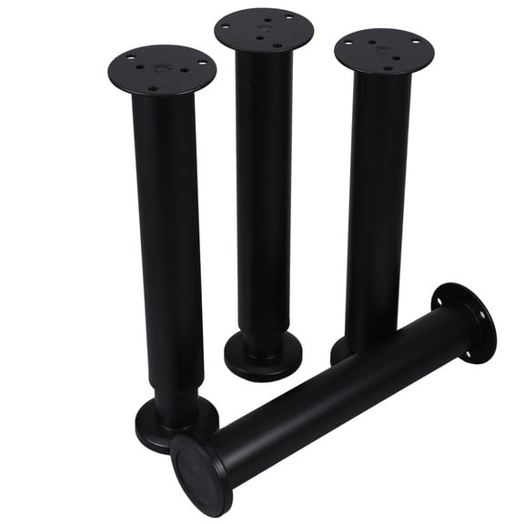 WHAMVOX  4 Pcs Adjustable Furniture Legs Wardrobe Bed Frame Lifts Risers Center Support Work Black