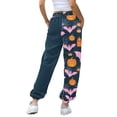 thumbnail image 5 of Purple Women Halloween Pajamas Pants Womens Halloween Pajamas Pants Cute Magical Pajama Soft Long Bottoms Women Fall Pjs S, 5 of 6