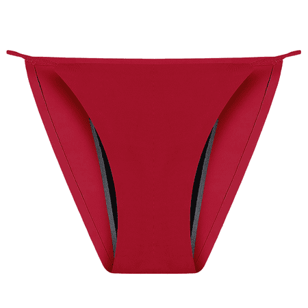 Fulorrnie Underwear for Women Plus Size Seamless Leakproof Comfort Panties Period Elastic Waist Bikini Breathable Panty Red L
