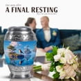 thumbnail image 4 of JAGASY Sparrow Funeral Urns for Adult Male Ashes, 10 Inch Large Floating Island Urn for Human Ashes Adult Female, 3 Inch Blue Keepsake Cremation Urns, Combo 1 Large & 4 Small, 4 of 7