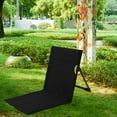 thumbnail image 1 of Silla de salón para acampar Silla con respaldo para picnic plegable con bolsa de almacenamiento Tubo de hierro Versátil Durable Tamaño abierto 39,5 cm Negro shamjiam Reposapiés plegable, 1 of 8