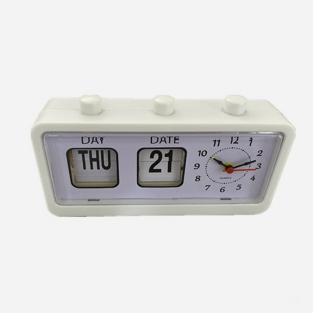 Manual Jump Calendar Alarm Clock,Desk Table Alarm Clock Jump Calendar