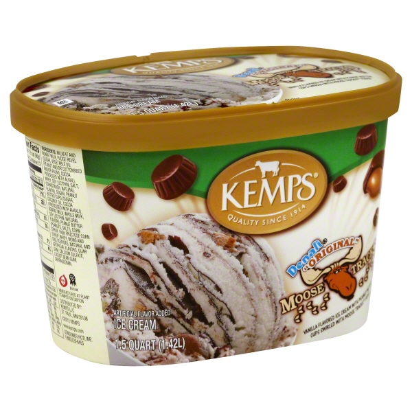 Kemps Moose Tracks Ice Cream 1.5 qt.