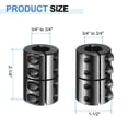 thumbnail image 2 of Uxcell Shaft Coupling, 3/4" to 3/4" Bore, 1-1/2" OD, 2-1/4" Length, Black Oxide Rigid Single Split Clamping Coupling with 1/4"-28 x 5/8" Set Screws for 3D Printers Motor Wheel, 2 of 6