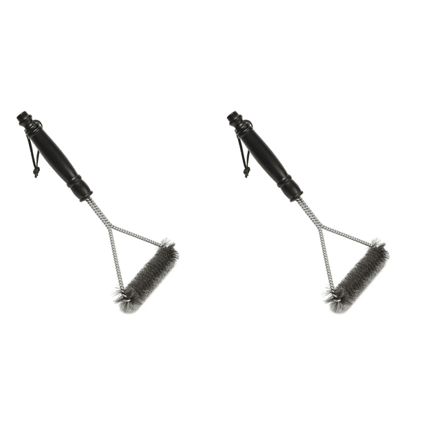DQrwqpou 2 Uds Cepillo para Parrilla Cerdas Alambre Acero Inoxidable Cepillos Triangulares Kit Barbacoa Limpiador