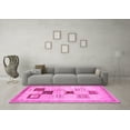 thumbnail image 3 of Ahgly Company Indoor Round Abstract Pink Contemporary Area Rugs, 8' Round, 3 of 4