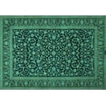 thumbnail image 1 of Ahgly Company Indoor Rectangle Persian Turquoise Blue Traditional Area Rugs, 5' x 7', 1 of 4