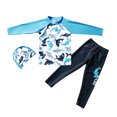 thumbnail image 1 of Kojooin Children Boy Long-sleeved Split Dolphin Pattern Sun Protection Swimsuit, 1 of 9