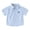 Light Blue, variant on Baby Boys Solid Color Casual Short Sleeve Shirt Bear Embroidered Button Polo Shirt