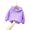 Purple, variant on Toddler Pullover Hoodie Long Sleeve Solid Basic Sweatshirt Soft Cotton Casual Oversized Hooded Top for Kids Boys Girls