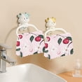 thumbnail image 6 of 6 Pieces Thickened Double Polyester Fleece Kitchen Towel - 28x28cm Strongly Absorb Water & Oil Stain Removal，A Cherry Pattern, 6 of 8