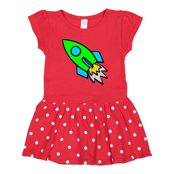 Inktastic Cute Green Rocket Gift Baby Girl Dress