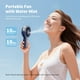 thumbnail image 2 of Otlonpe Ventilador portátil con niebla, ventilador de mano recargable de 4000 mAh, funciona con pilas, ventilador de pulverización de agua, pequeño ventilador personal de mano, banco de energía para v, 2 of 5