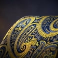 thumbnail image 4 of Mens Ties Silk Neckties Yellow Mustard Paisley Skinny Size 2.36", 4 of 7