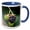Blue/White, variant on 3drose, Washington State. Himalayan Blackberry Berries., 11oz Mug