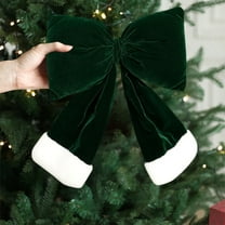 KCEHTA Green Christmas Bows 14"x 11" Large Velvet Bow for Wreath Garland Christmas Tree Decor