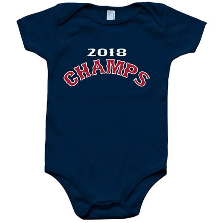 

NAVY Boston Series Champions 2018 TEXT Baby 1 Piece