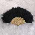 thumbnail image 2 of Abanico Decorativo de Plumas de Novia de Boda Sunnimix para Baile de Té negro, 2 of 7