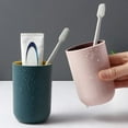 thumbnail image 5 of Duslogis Household Unbreakable Reusable Drinking Cup Set 4 Colors, Plastic Toothbrush Cup 300 ml (10 oz) Dishwasher Safe (Light Blue & Navy & Light Pink & Light Grey), 5 of 7
