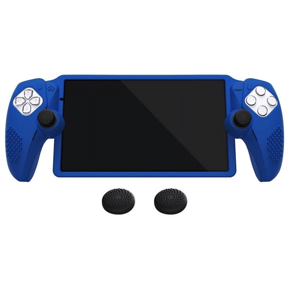PlayVital Blue Anti-Slip 3D Silicone Case for PS Portal – w/ Thumb Grips & Perfect Fit