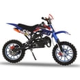 thumbnail image 4 of 50cc Dirt Bike for Adults & Kids, 49cc Gas Bike Mini Motocross with 40MPH Speed, Off-Road Trail Bike with Front Rear Disc Brakes, Inflatable Off-Road Tires, Shock Absorption (Blue), 4 of 8