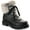 Black Smooth, variant on Sun + Stone Womens Orlaa  Faux Leather Cold Weather Combat & Lace-up Boots