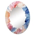 thumbnail image 2 of DESIGN ART Designart "Pink Blue Blossom Fusion I" Abstract Modern Wall Mirror 20in.x30in., 2 of 5