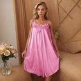 thumbnail image 6 of HomeGardon Nightgowns for Women,Summer Dresses Women's Short Sleeved Nightdress Imitation Silk Nightdress, 6 of 7