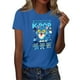 thumbnail image 2 of Nvse-Movie Kpop Demon Hunters T-Shirt Summer Tshirts Casual Loose Girls T Shirt Korean Pop Anime Style Tee with Huntrix Movie Print, Streetwear Aesthetic#Blue L, 2 of 4