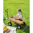 thumbnail image 4 of KFFKFF Pull-Along Wagon for Kids, 39 inch Toddler Wagons with Wooden Panels & Handle, Supports up to 330 lbs, Red, 4 of 9