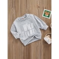 thumbnail image 3 of Qiylii Baby Little Girl Sweatshirt, Long Sleeve Round Neck Lettering Pullover Tops, 3 of 9