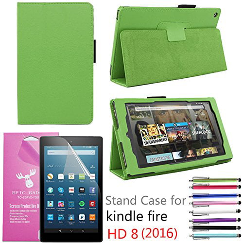 10.1 Inch Bookstyle DONT TOUCH ME Pattern PU Leather Flip Case with Stand Holster Auto Sleep/Wake Function Protective Cover Color-3 KM-WEN® Tablet Case for  Fire HD 10