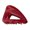 Red, variant on Small Acetate French Hair Clip Triangular Pattern Secure Grip For Ponytails Updos For the entire day Wear
