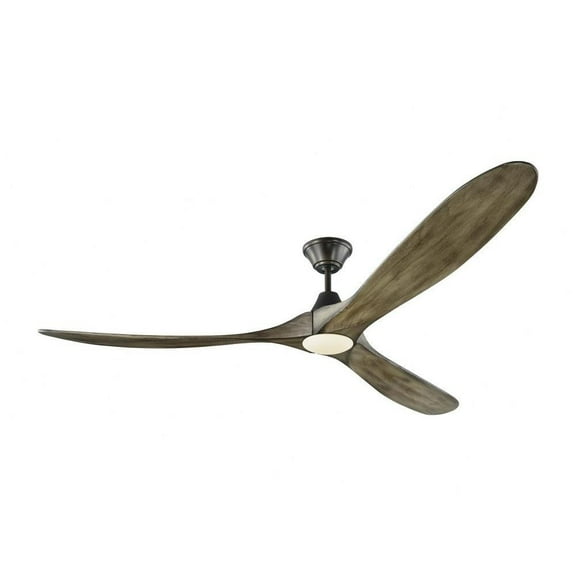 3 Blade 70 inch Ceiling Fan with Light Kit-Aged Pewter Finish-Light Grey Weathered Oak Blade Color Bailey Street Home 96-Bel-3087752