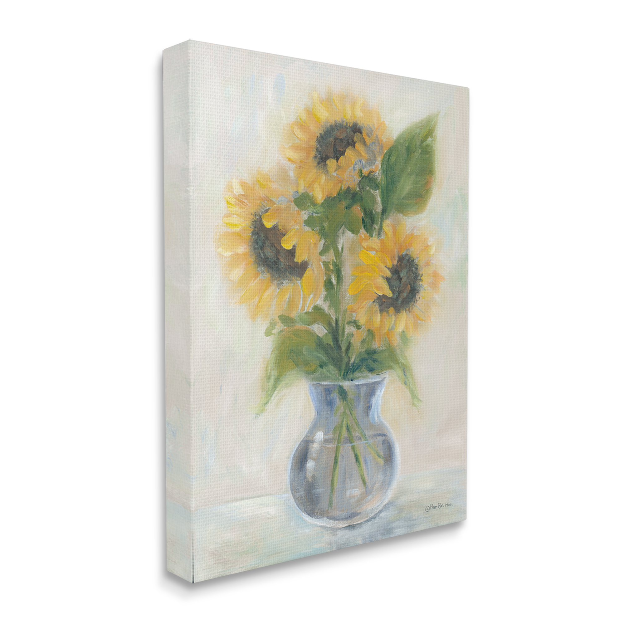 Stupell Industries Soft Abstract Sunflowers Indoor Flowers Still Life Painting, 24 x 30,Design by Pam Britton