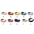 thumbnail image 2 of Langgg Mode Bande de Cheveux Noeud Papillon Embelli Bandeau avec des Strass Colorés Larges Bandeaux Réglables pour les Femmes Filles Vert Foncé, 2 of 6