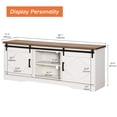 thumbnail image 2 of Sliding Barn Door TV Stand for up to 75 inch TVs White, 2 of 7